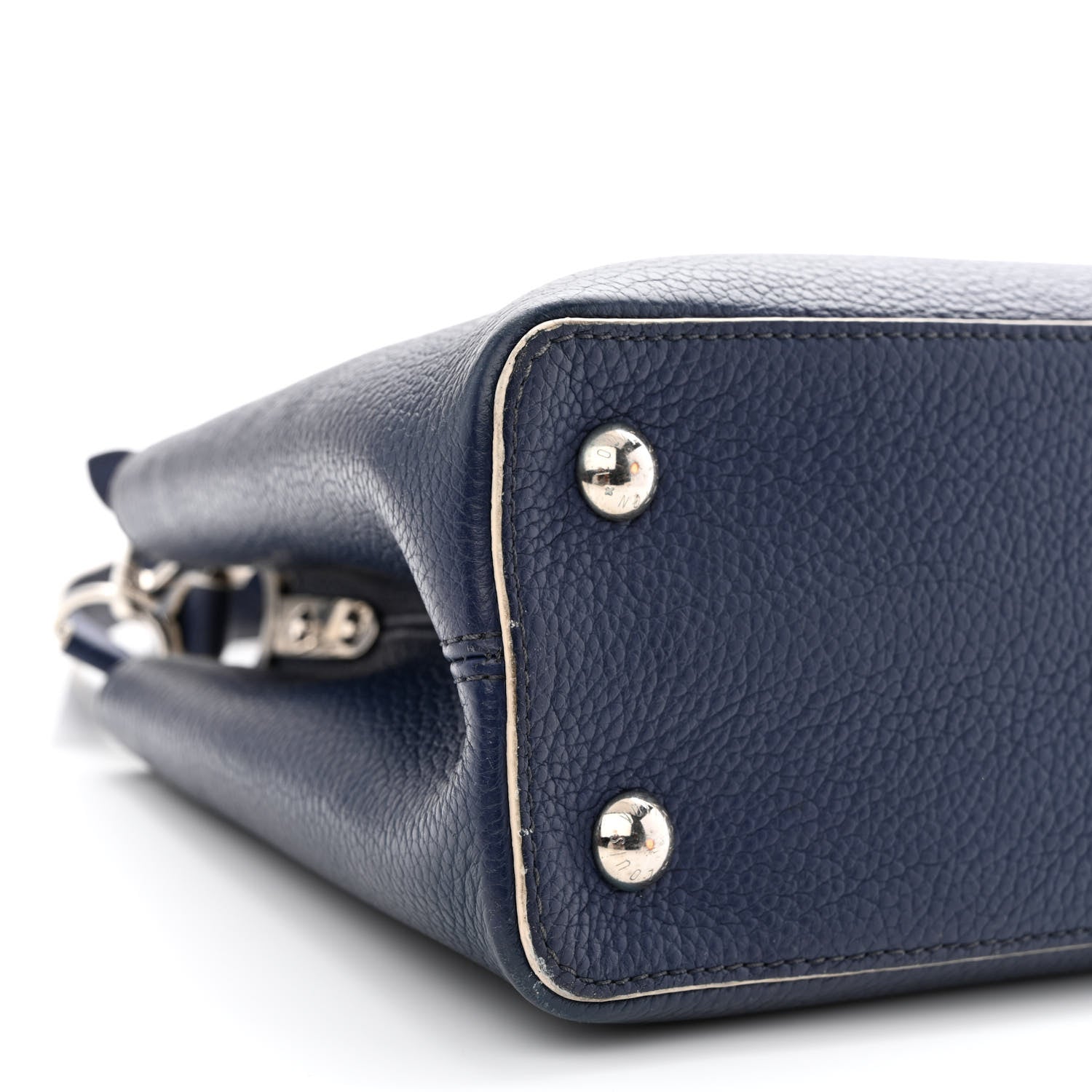 Louis Vuitton Taurillon Capucines PM Blue White 8 of 11