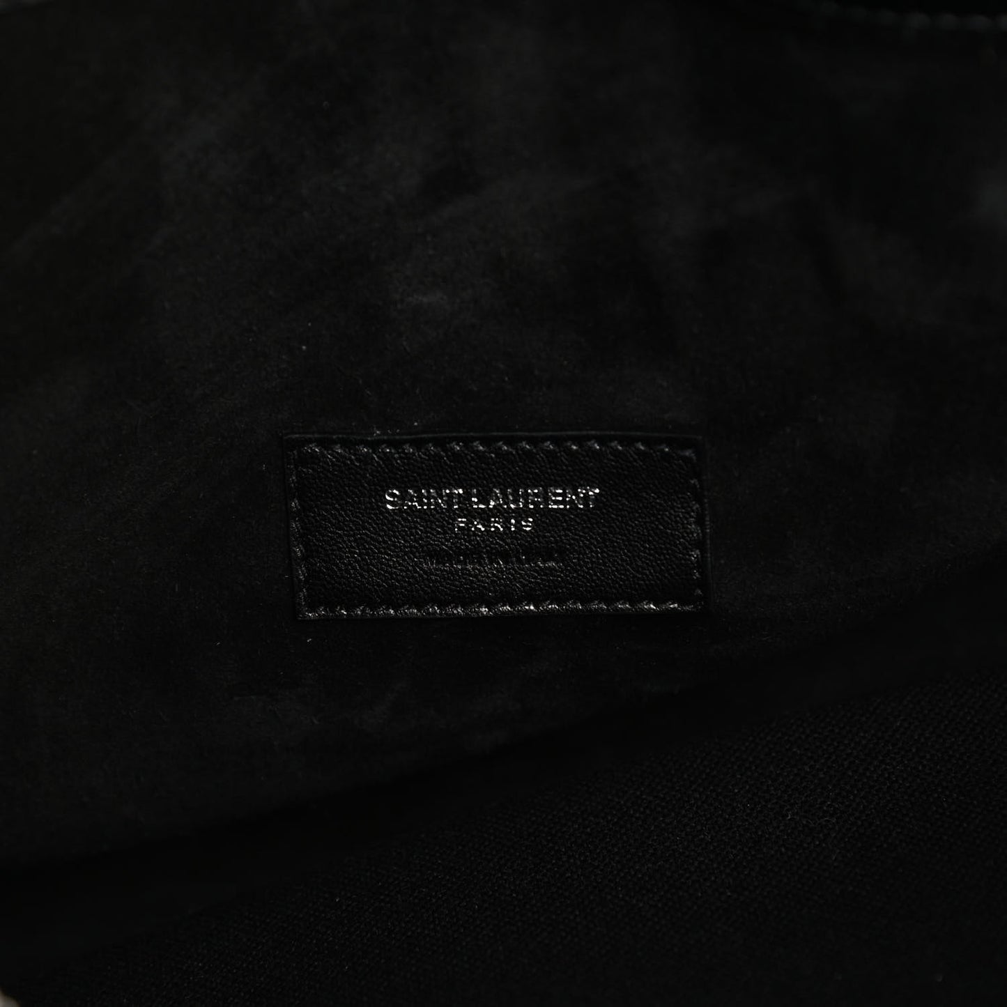 Calfskin Crocodile Embossed Small Supple Sac de Jour Black