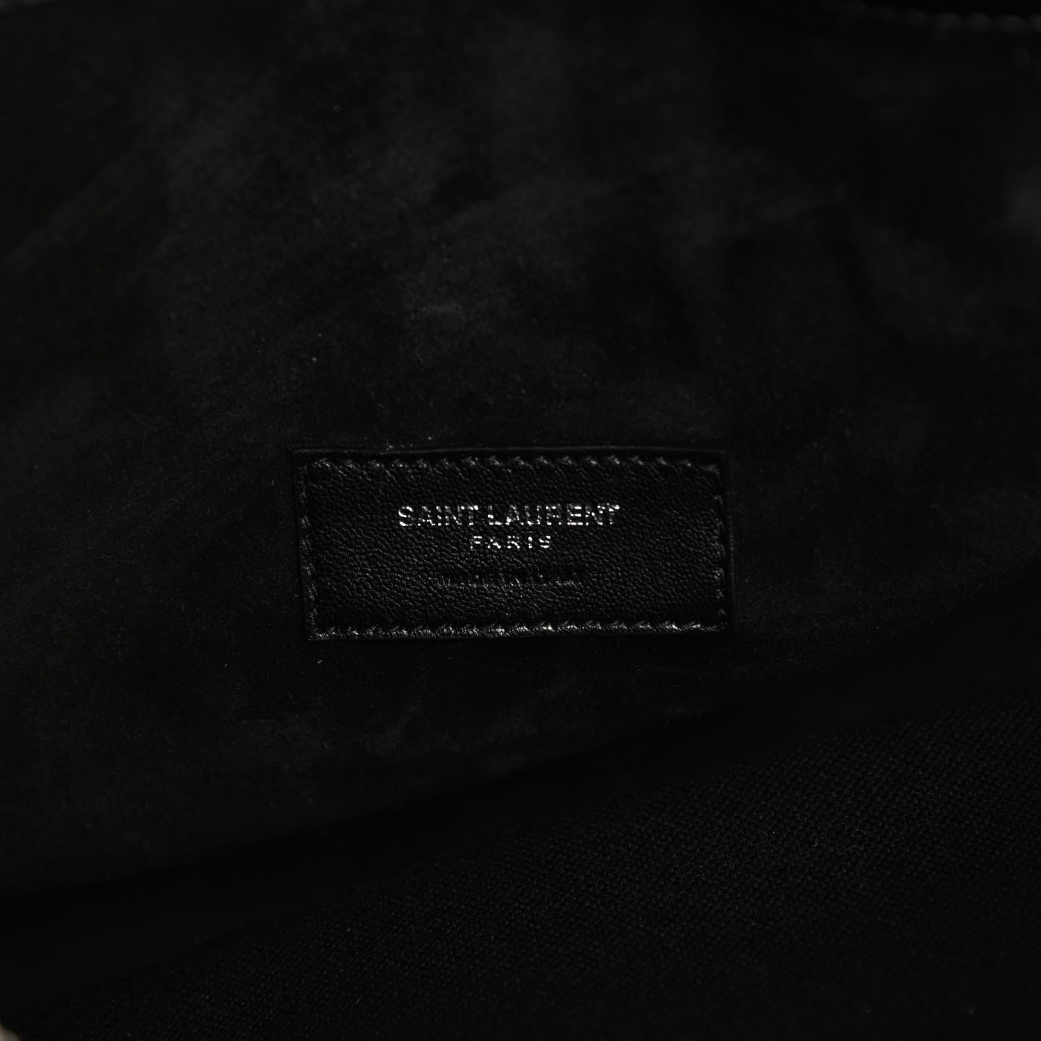 Saint Laurent Calfskin Crocodile Embossed Small Supple Sac de Jour Black 6 of 11