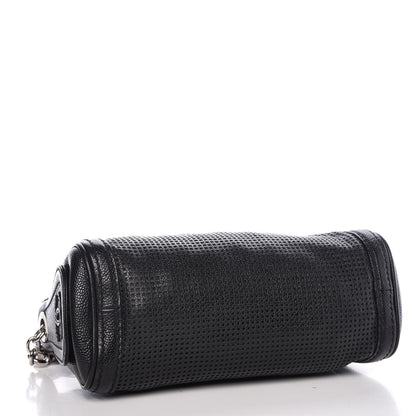 Chanel Calfskin Perforated Pulley Shoulder Bag Black 4 of 7
