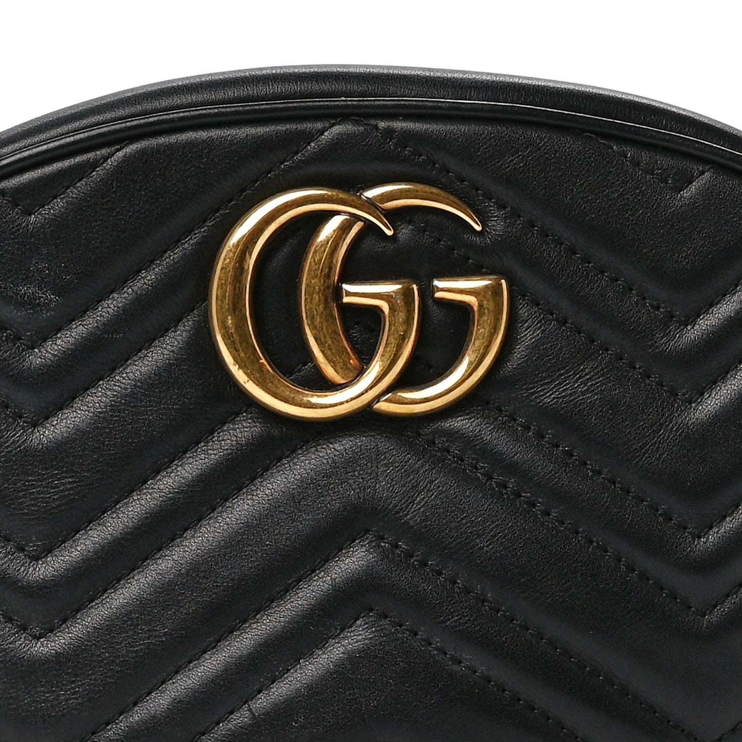 Calfskin Matelasse GG Marmont Belt Bag 85 34 Black