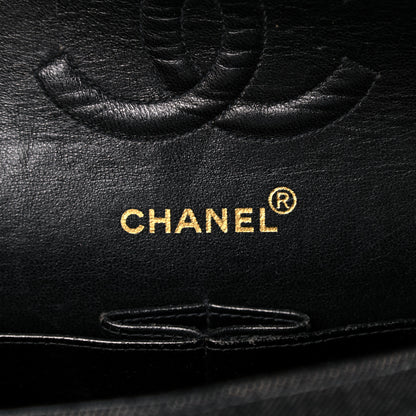 Chanel Denim Quilted Medium Double Flap Black 8 of 13