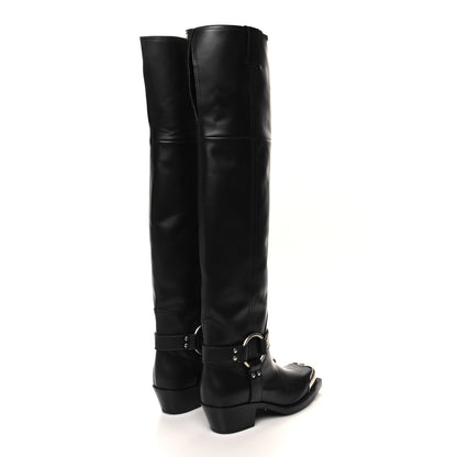 Gucci Lifford Calfskin Opal Over The Knee Boots 39.5 Black 4 of 7