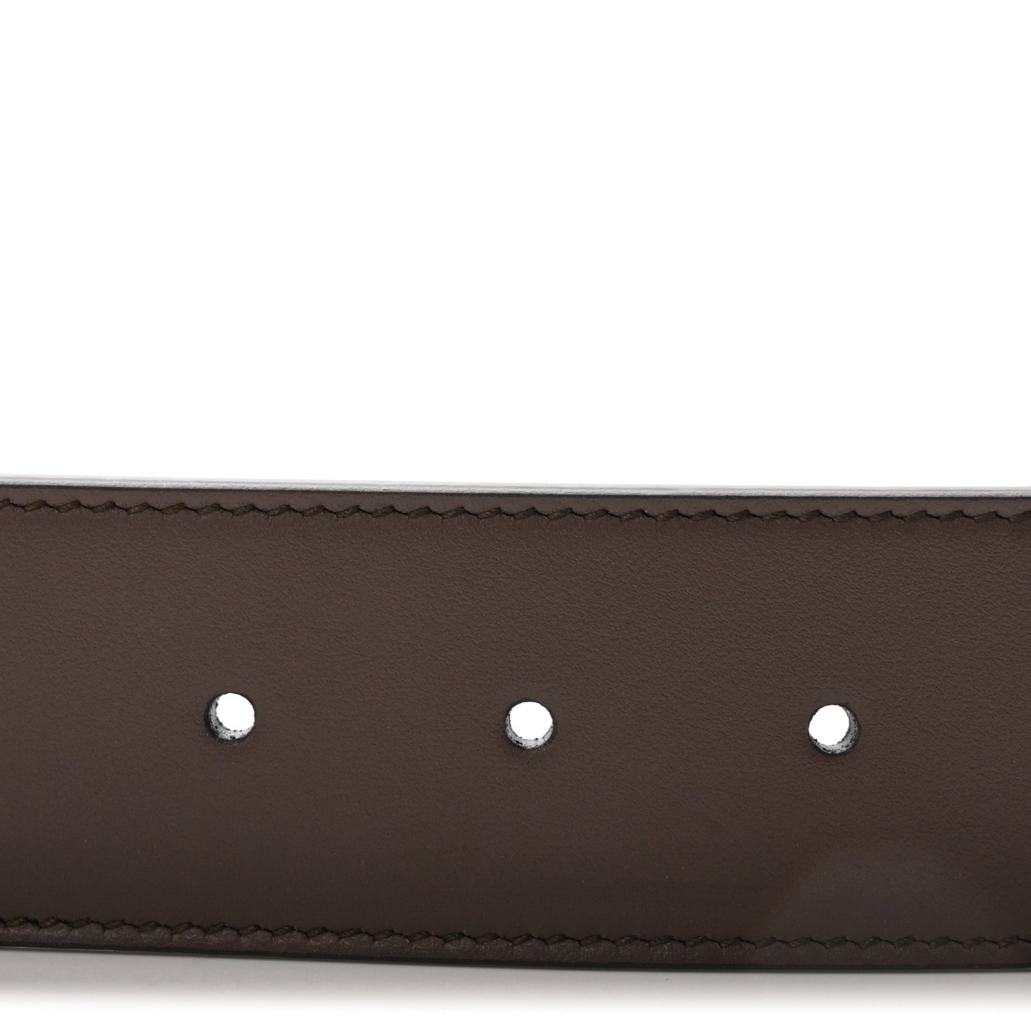 Gucci GG Supreme Monogram Matte Plutone Calfskin Double G 40mm Belt 75 30 Beige Ebony New Acero 3 of 6