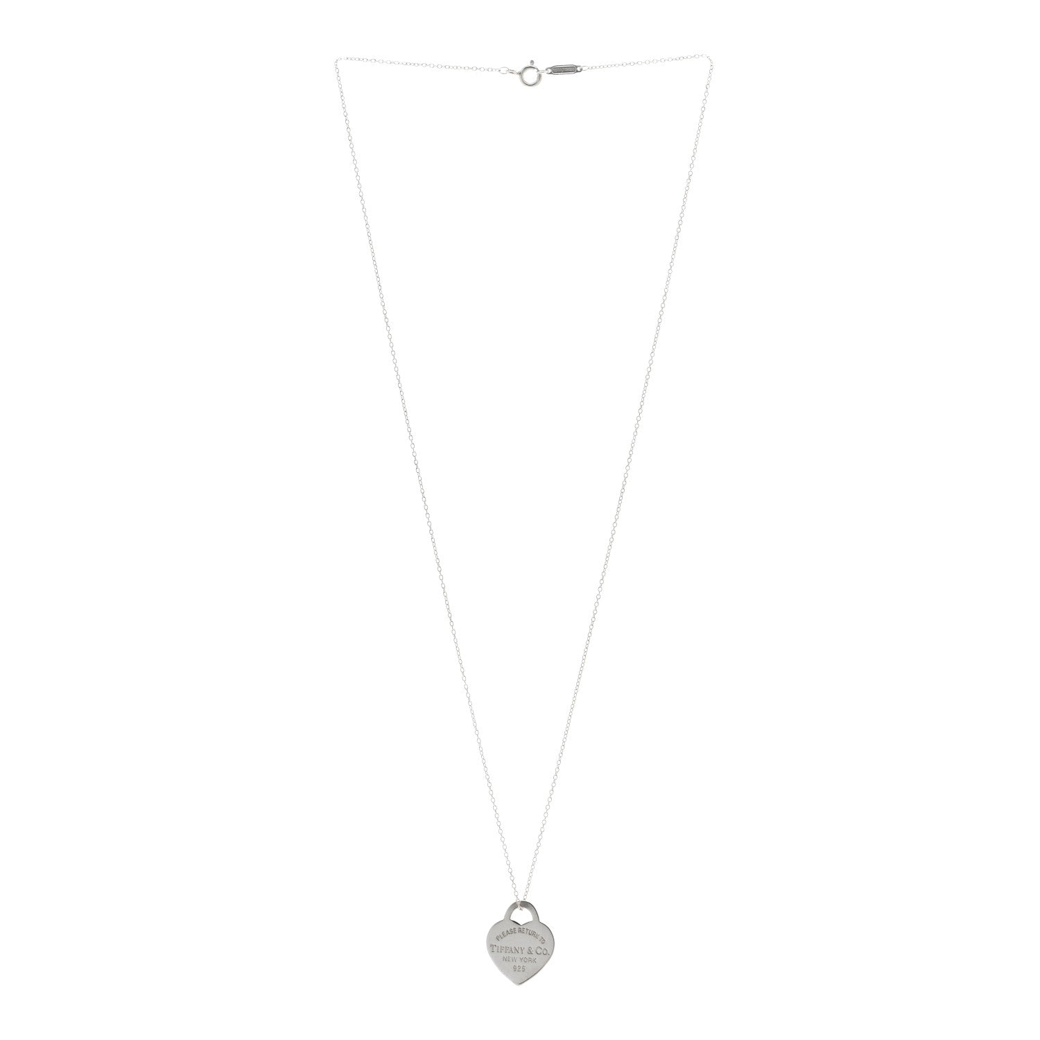 Tiffany Sterling Silver Small Return to Tiffany Heart Pendant Necklace 3 of 4