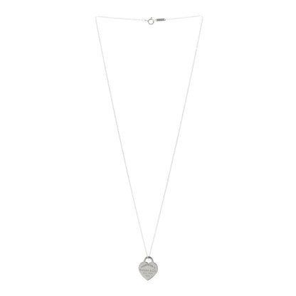Tiffany Sterling Silver Small Return to Tiffany Heart Pendant Necklace 3 of 4