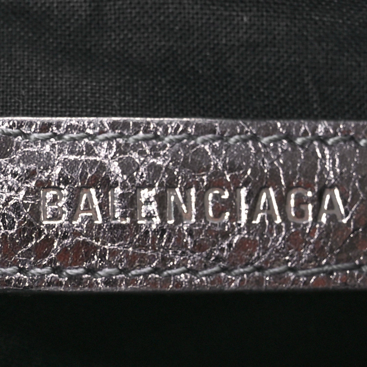 Balenciaga Metallic Agneau Arena Le Cagole Shoulder Bag XS Silver 7 of 12