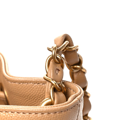 Chanel Caviar Deauville Drawstring Bucket Bag Beige 11 of 11