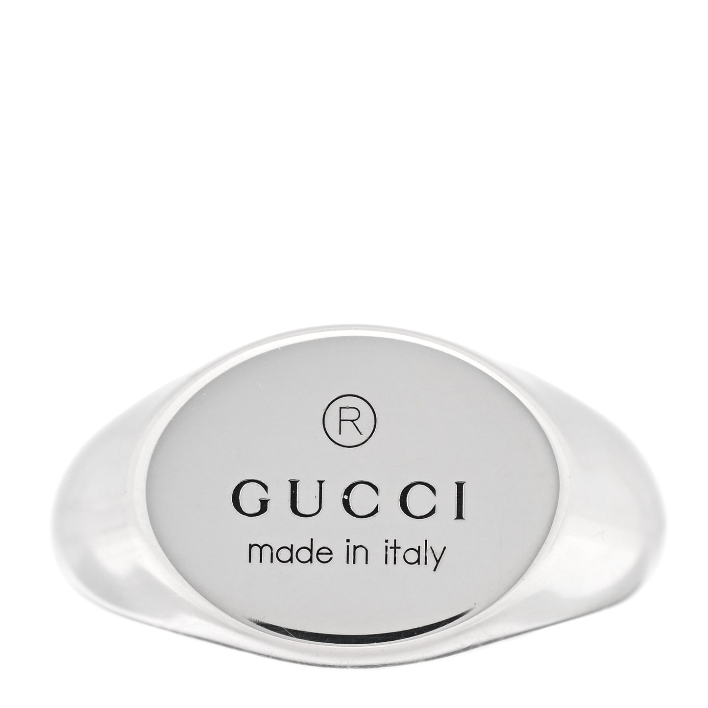 Sterling Silver Oval Trademark Ring 60 9