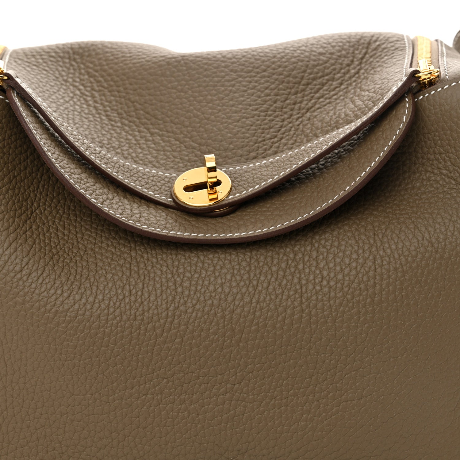 Hermes Taurillon Clemence Lindy 30 Etoupe 8 of 10