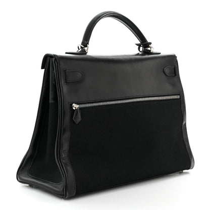Hermes Box Toile Lakis Kelly 40 Black 2 of 11