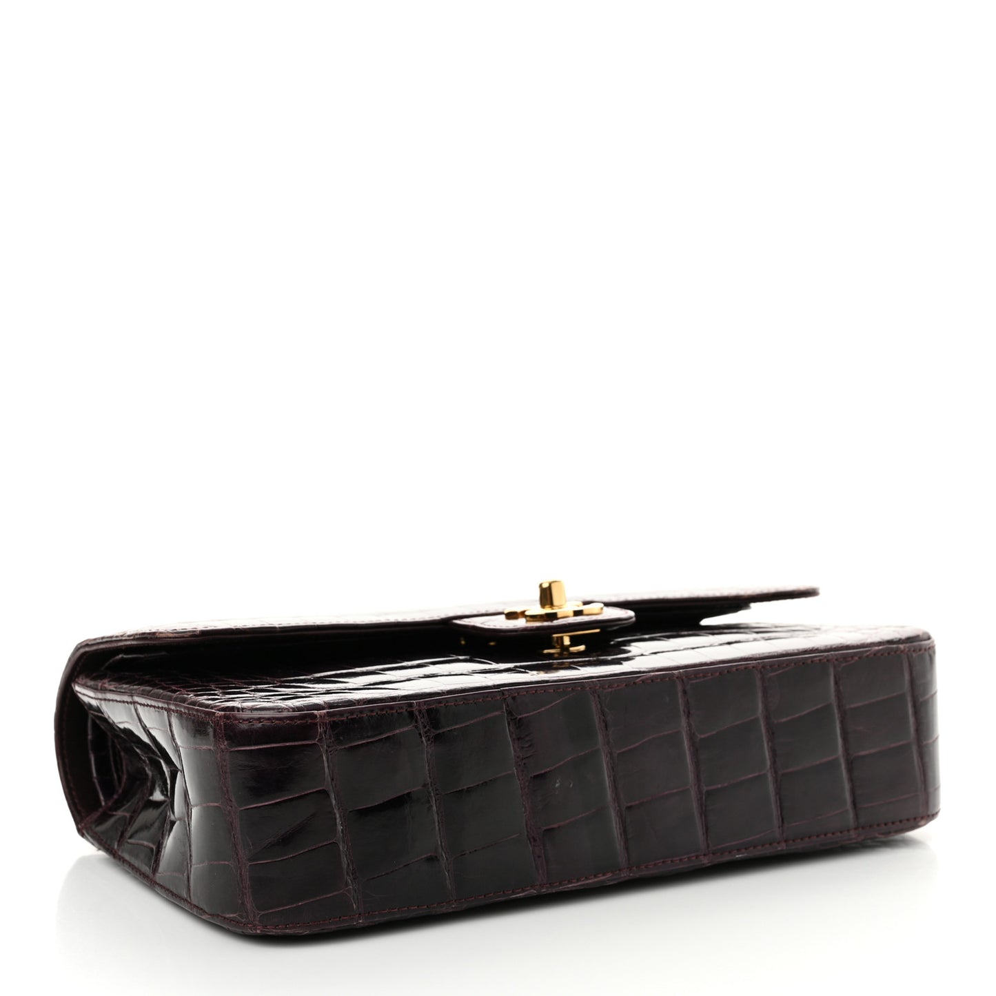 Alligator Medium Double Flap Purple