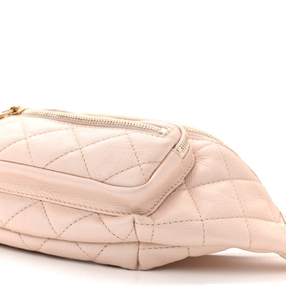 Chanel Iridescent Calfskin Quilted All About Waist Belt Bag Beige 10 of 11