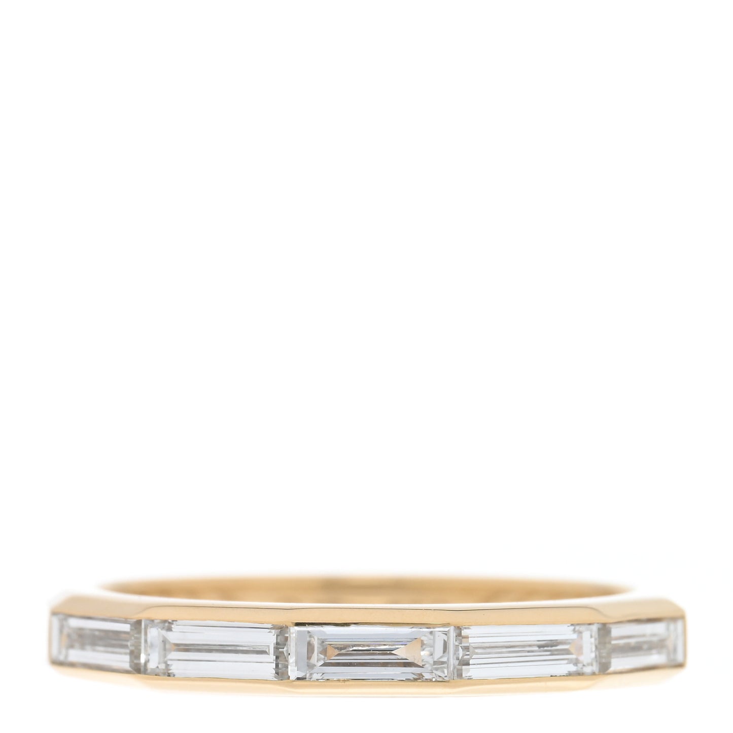18K Yellow Gold Diamond DY Delaunay Band Ring 58 8.5