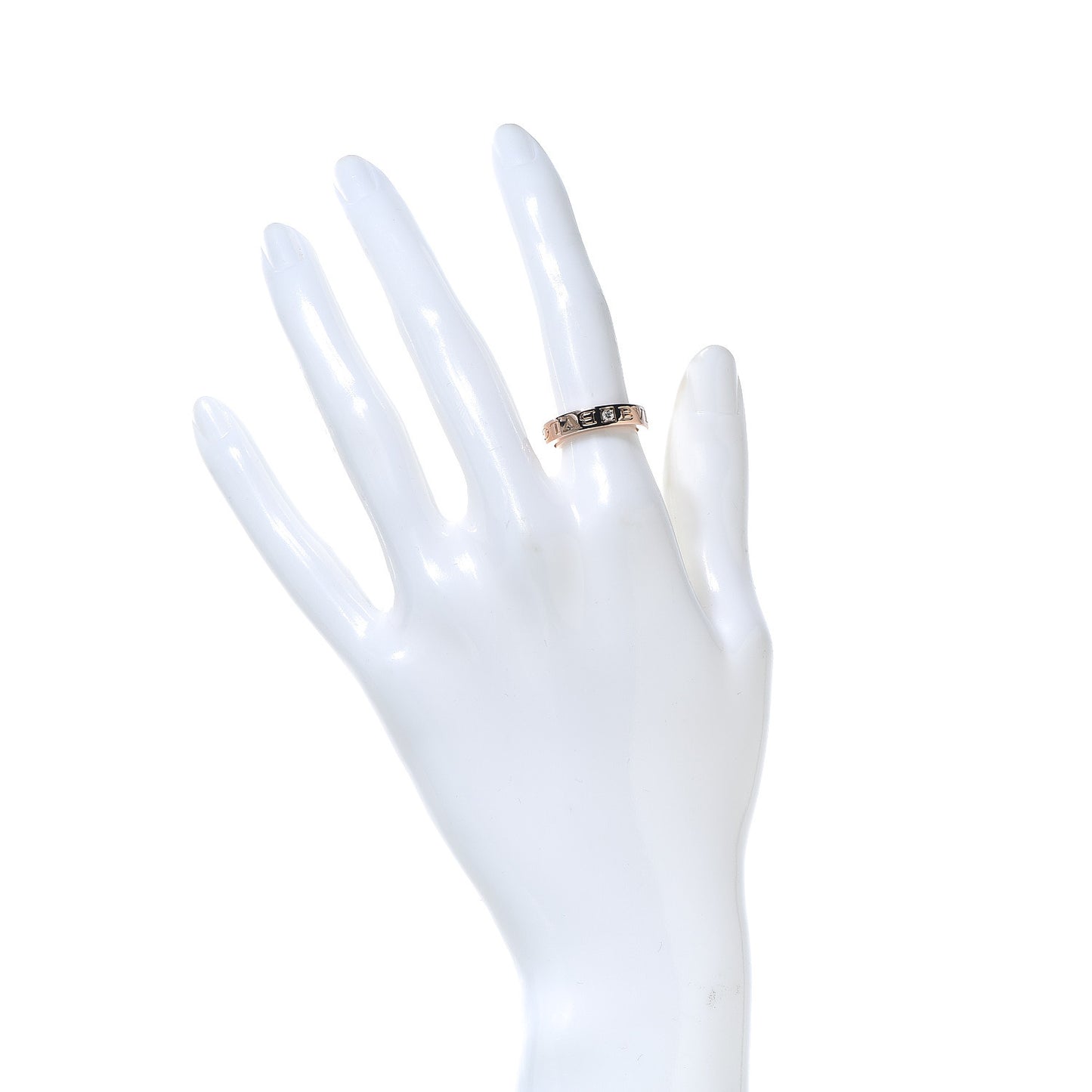 18K Rose Gold Diamond B.Zero1 Essential Band Ring 50 5.25