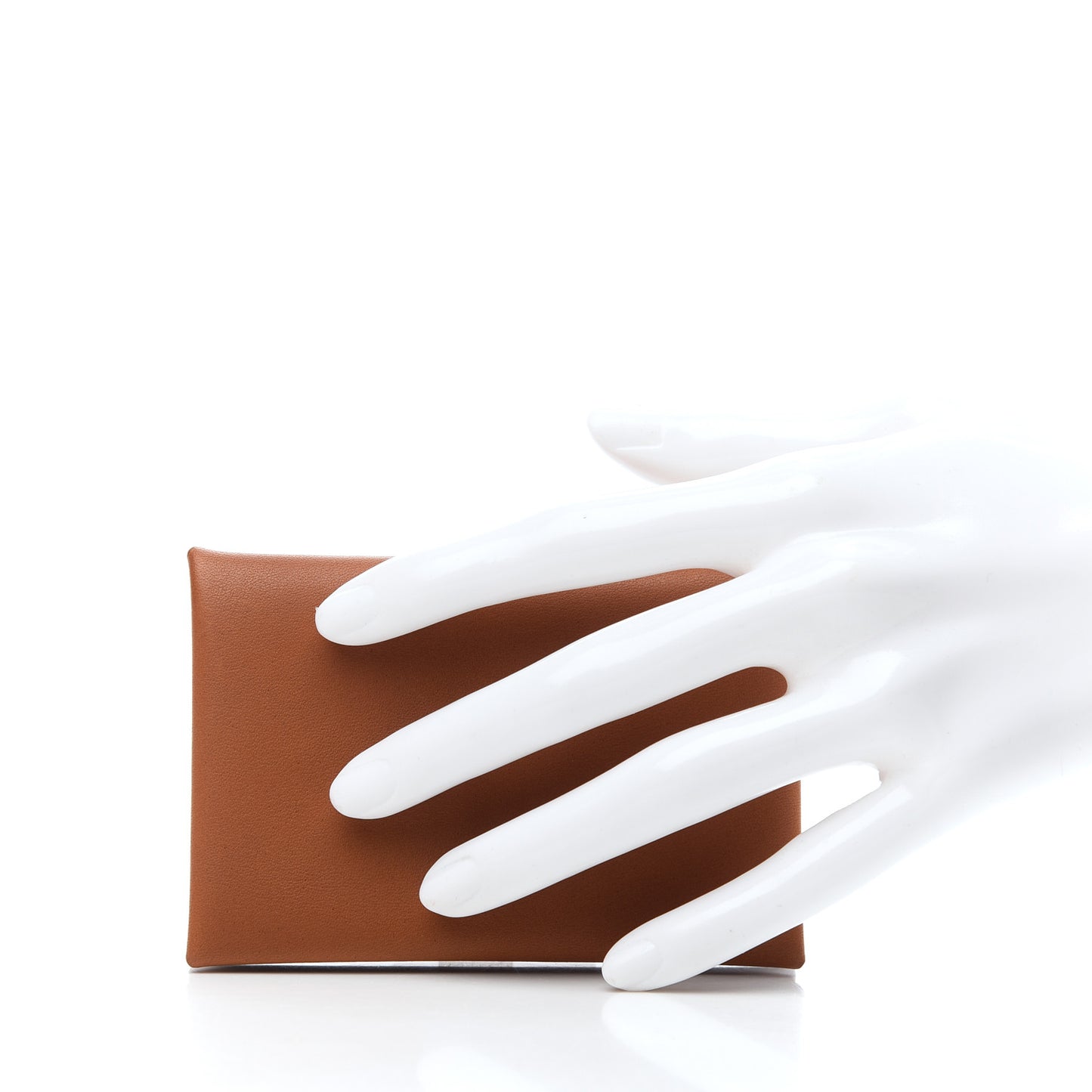 Barenia Verso Calvi Card Case Fauve Orange Poppy