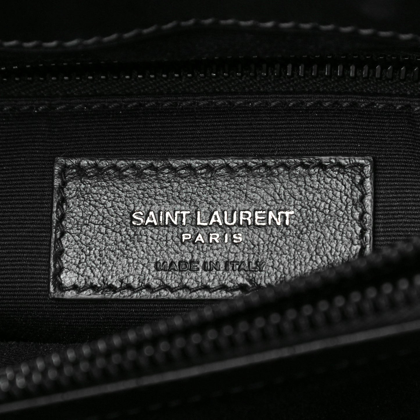 Calfskin Y Quilted Monogram Medium Loulou Chain Satchel Black