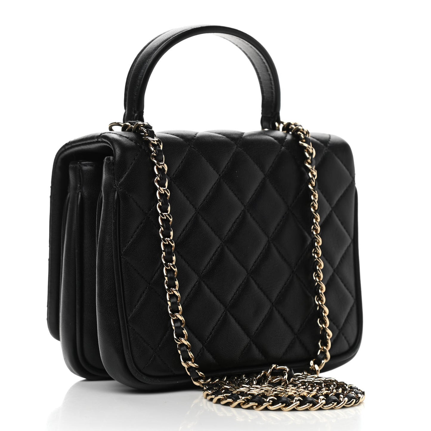 Lambskin Quilted Mini Citizen Chic Flap Black