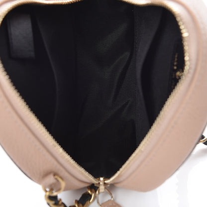 Chanel Caviar Quilted Round Filigree Crossbody Beige Black 5 of 7