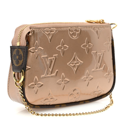 Louis Vuitton Metallic Vernis Mini Pochette Accessories Rose Gold 3 of 10