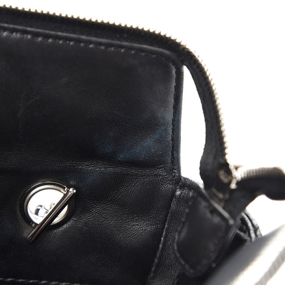 Chanel Lambskin Surpique Chevron Quilted Tote Black 9 of 13