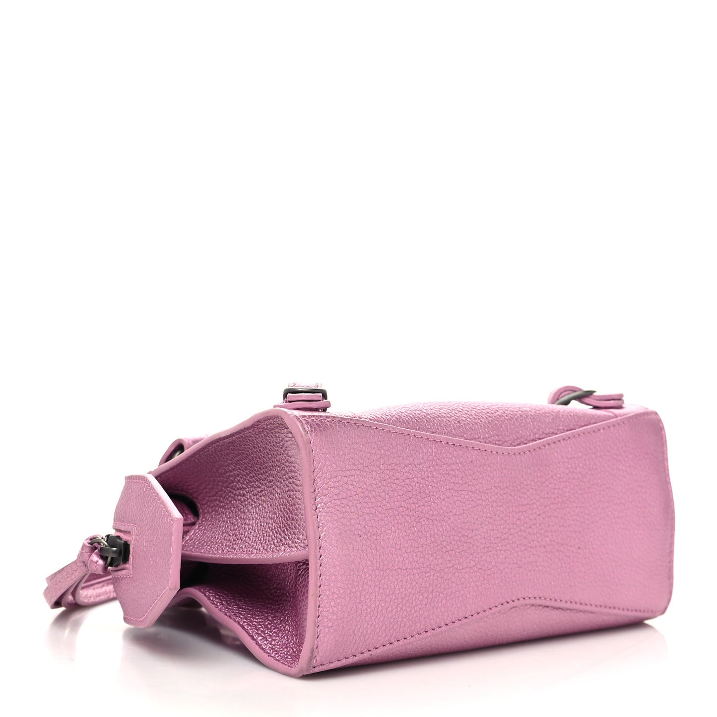 Metallic Grained Calfskin Neo Classic Silver Hardware Mini City Pink