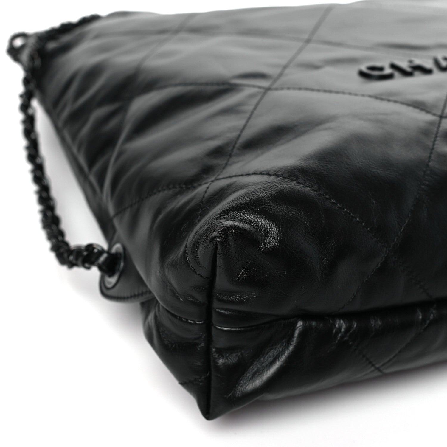 Chanel Shiny Calfskin Quilted Chanel 22 Backpack So Black 8 of 9