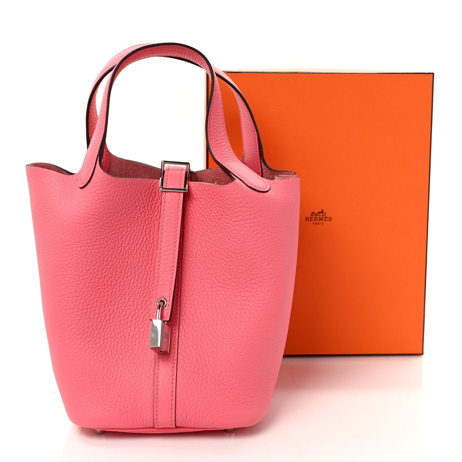 Hermes Taurillon Clemence Picotin Lock 18 PM Bubblegum Pink 10 of 10