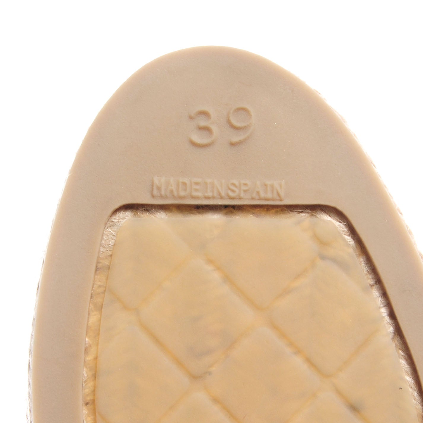 Lambskin Espadrilles Beige Black 39