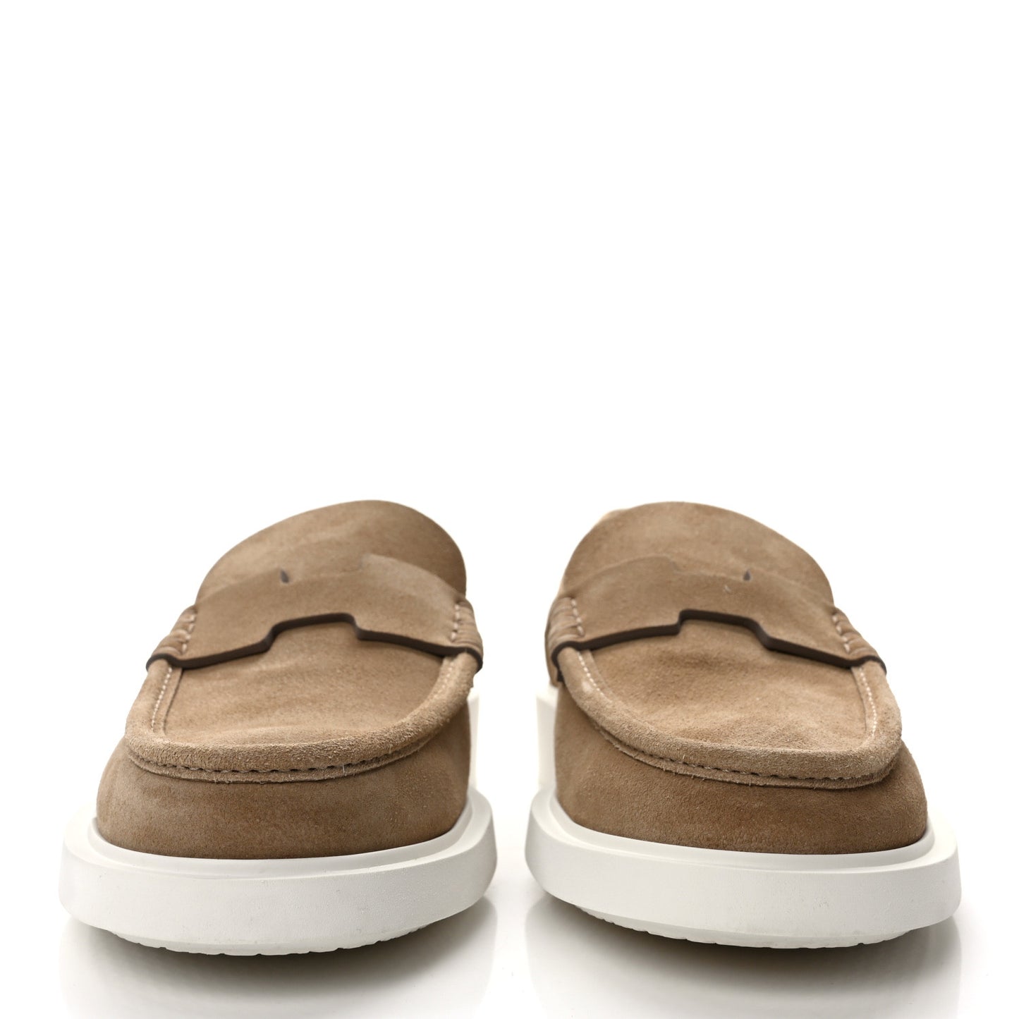 Suede Goatskin Mens Guillaume Loafers 41 Beige Argile