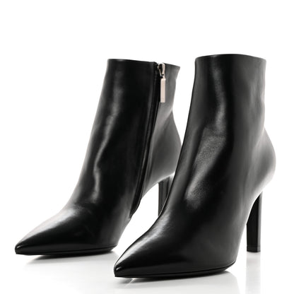 Saint Laurent Santiago Russo Kate 85 Zip Bootie 38.5 Black 3 of 9