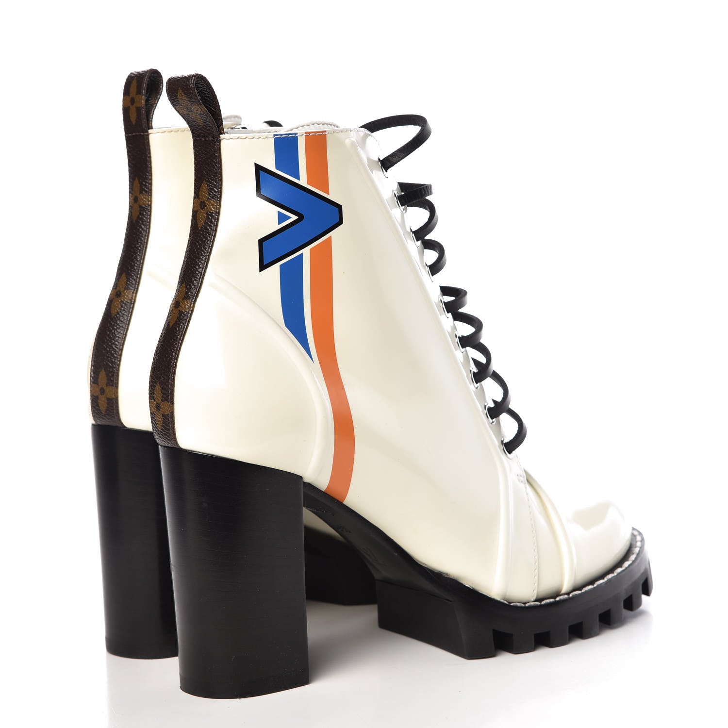 Louis Vuitton Patent Calfskin Spaceship Star Trail Ankle Boots 39.5 White 4 of 11