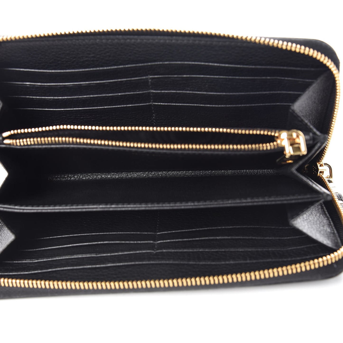 Goatskin Madras Zip Wallet Black