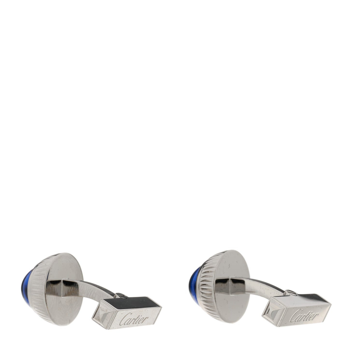 Palladium Sterling Silver Blue Spinel R De Cartier Biplane Cufflinks
