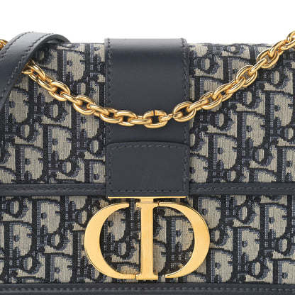 Christian Dior Oblique 30 Montaigne Chain Flap Bag Blue 10 of 10