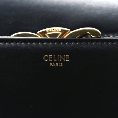 Celine Shiny Calfskin Medium Triomphe Black 6 of 8