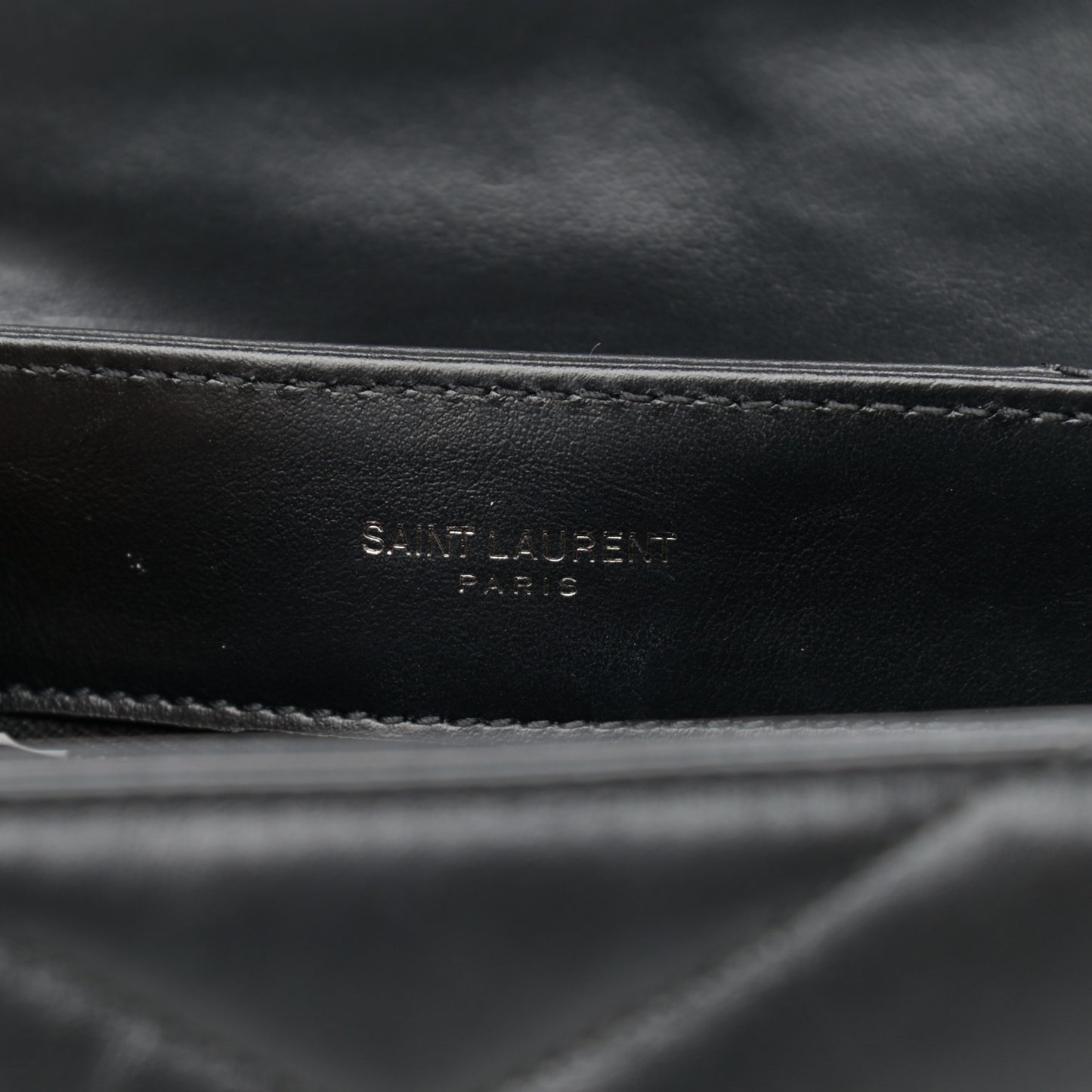 Calfskin Y Quilted Monogram Toy Loulou Crossbody Bag Black