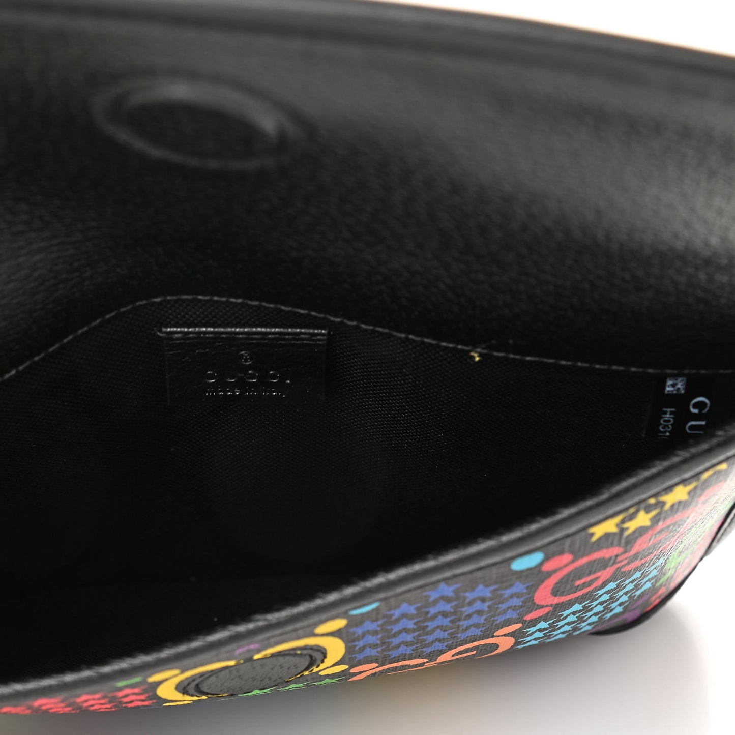 GG Supreme Monogram Psychedelic Slim Belt Bag Black