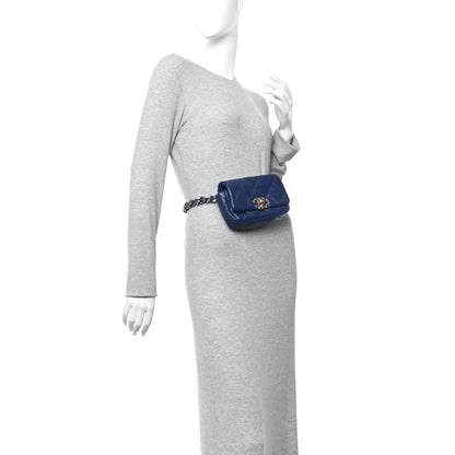 Chanel Goatskin Quilted Chanel 19 Waist Bag Dark Blue 2 of 10