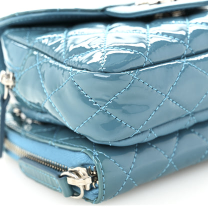 Chanel Patent Brilliant Mini Flap WOC Bag Blue 10 of 11