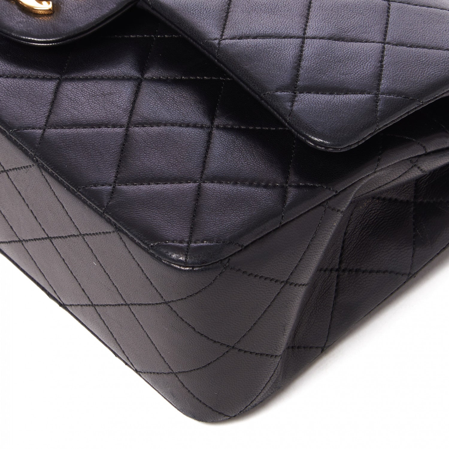 Chanel Lambskin Quilted Medium Double Flap Black 4 of 9