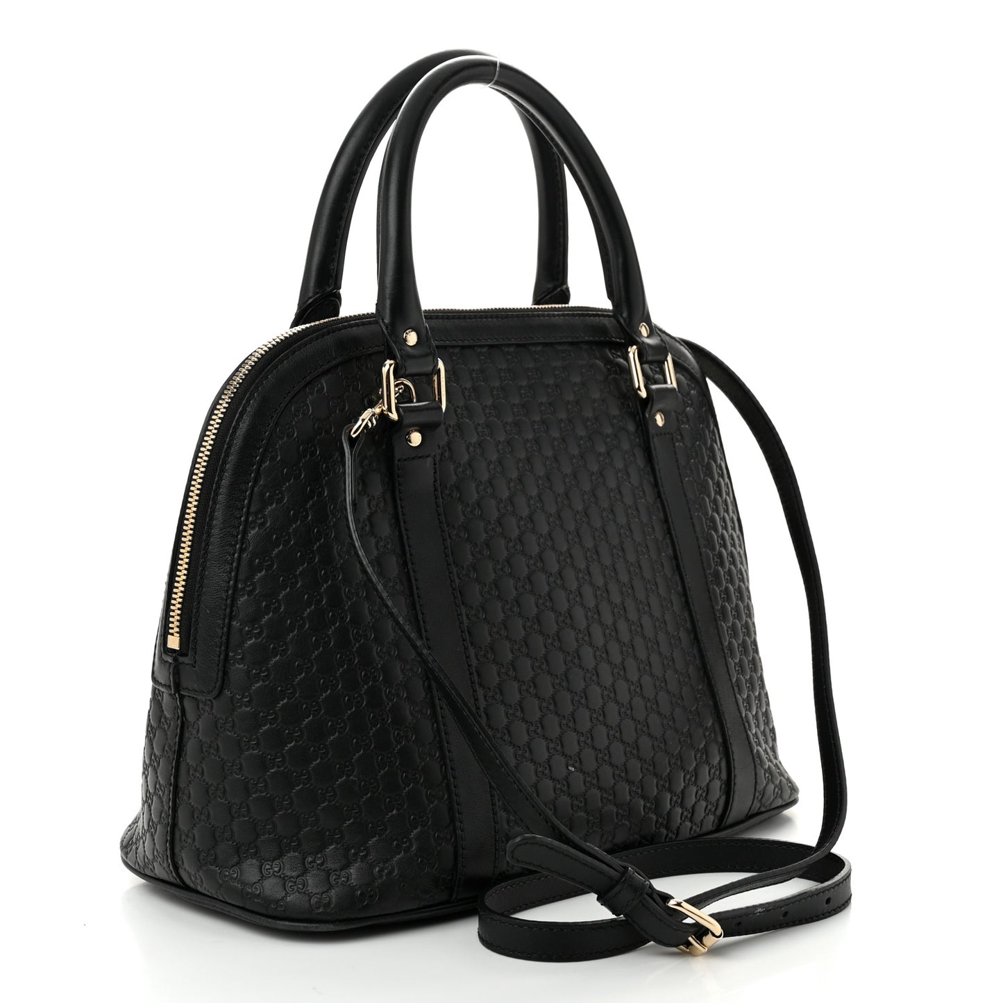 Microguccissima Medium Dome Bag Black
