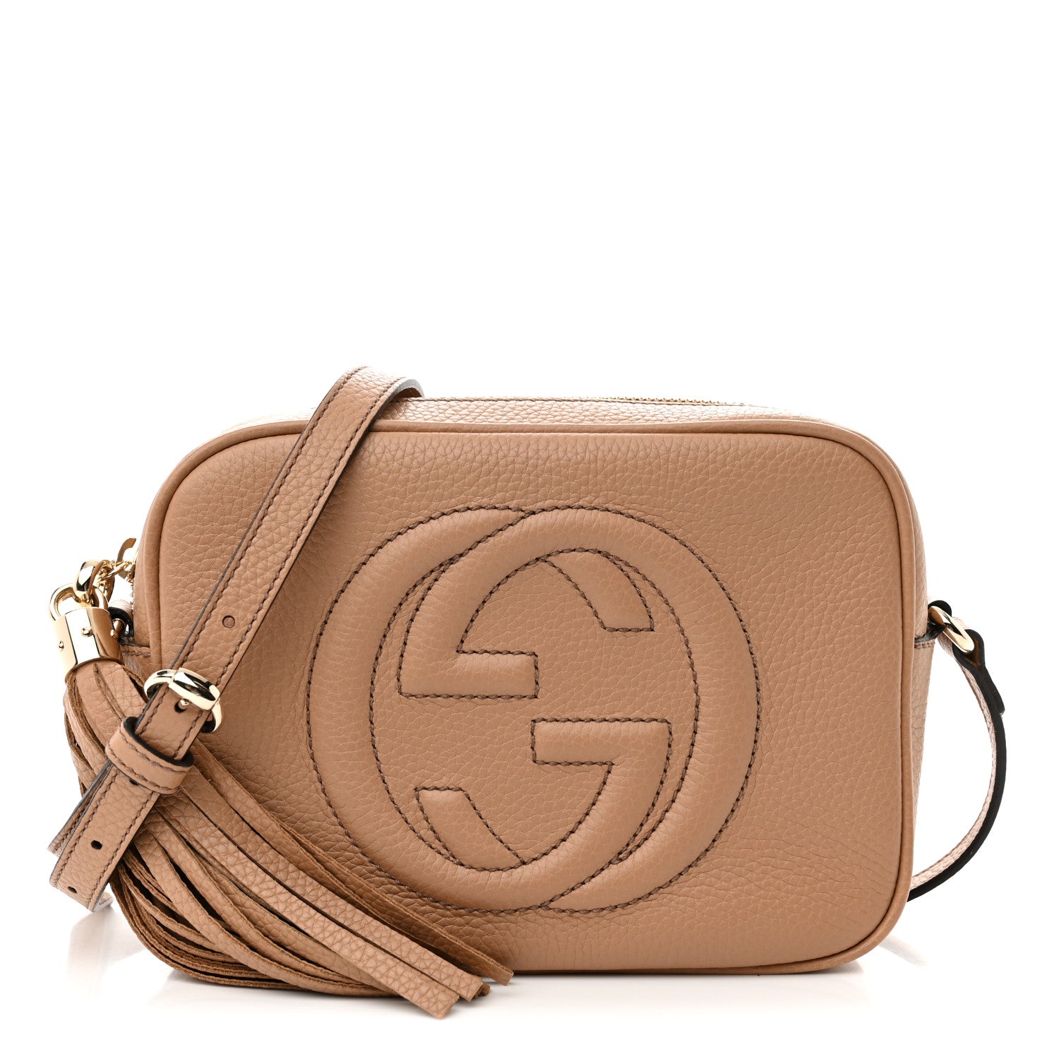 Gucci Pebbled Calfskin Small Soho Disco Bag Camelia 1 of 10