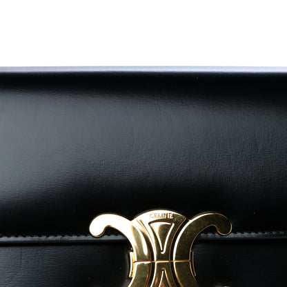 Celine Shiny Calfskin Triomphe Chain Bag Black 16 of 16