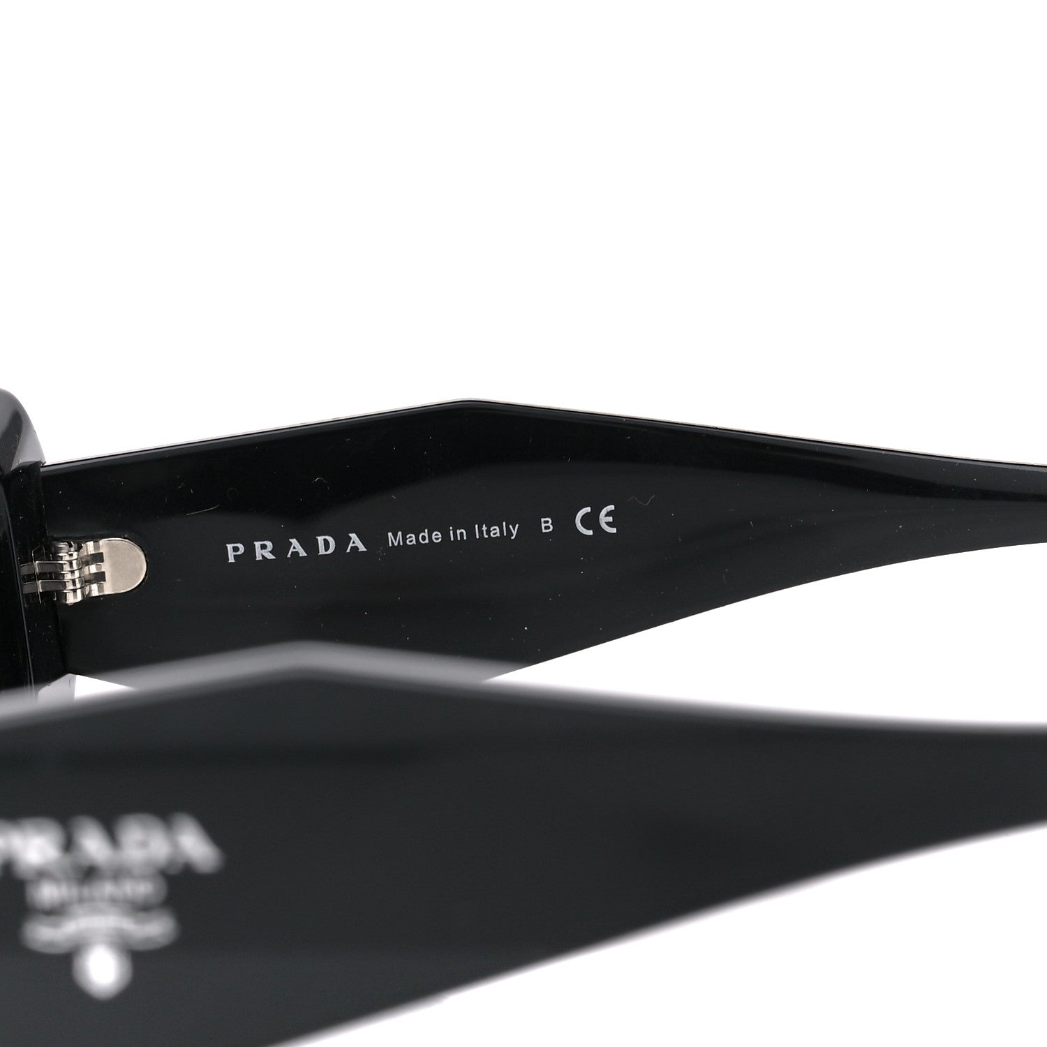 Prada Acetate Symbole Sunglasses SPR 17W Black 6 of 8