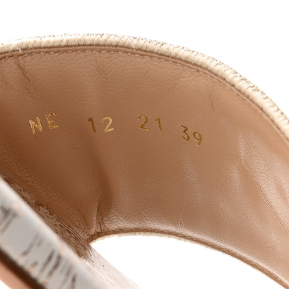 Christian Dior Canvas Lurex Jardin d'Hiver Embroidered Dway Flat Slide Sandals 39 White Palladium 9 of 9