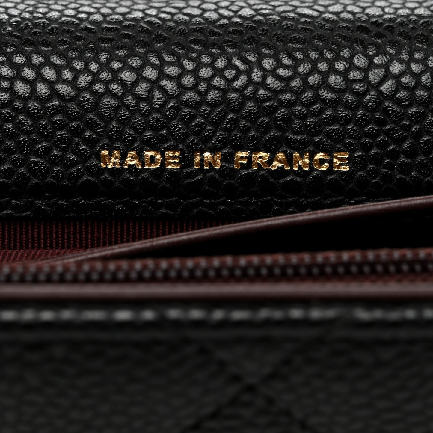 Caviar Quilted Large Gusset Flap Wallet Black