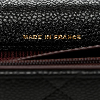 Chanel Caviar Quilted Large Gusset Flap Wallet Black 7 of 8
