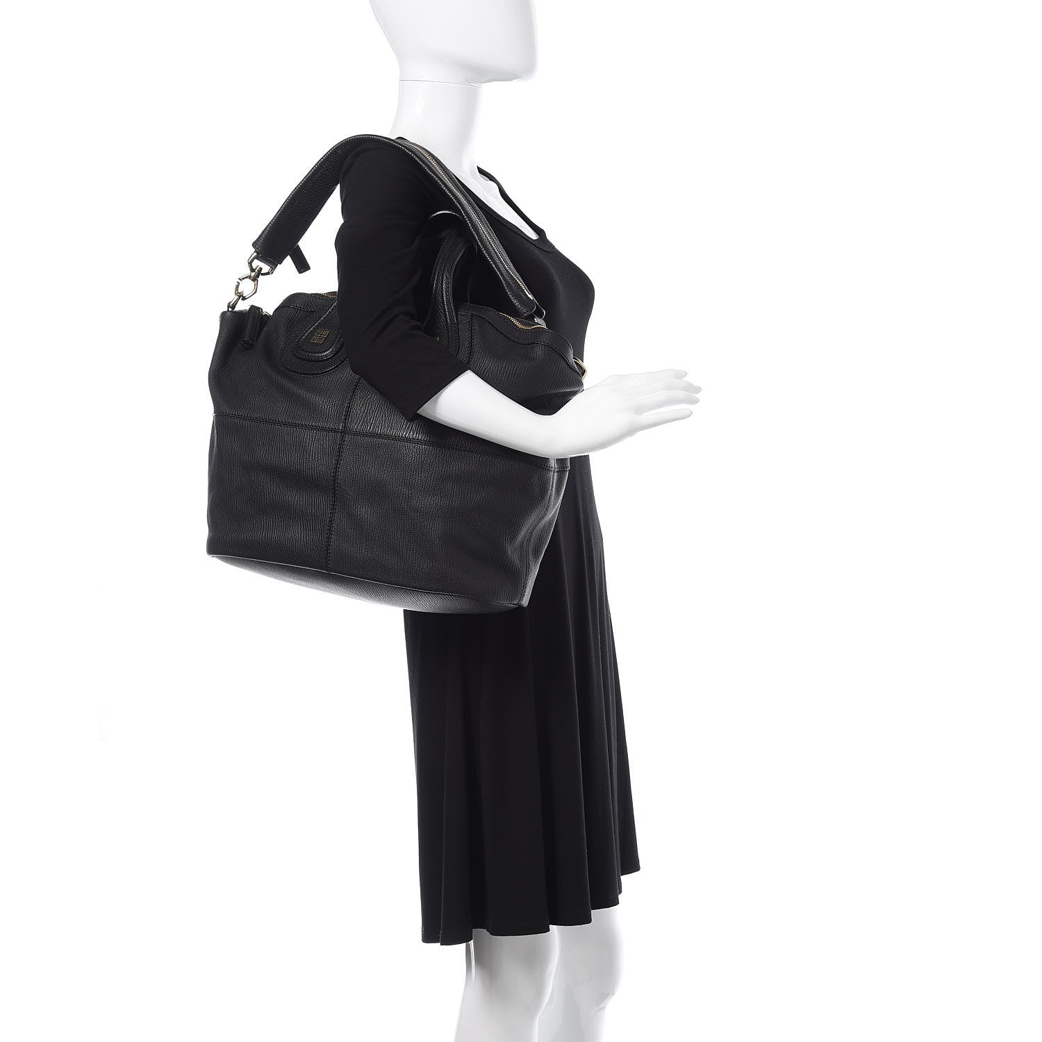 Givenchy Textured Calfskin Medium Nightingale Black 2 of 12