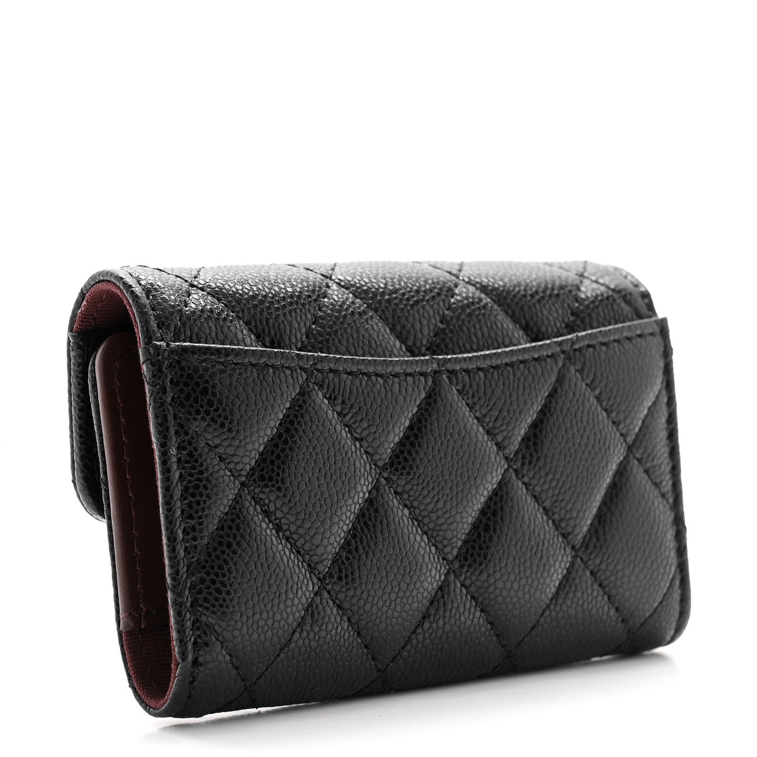 Chanel Caviar Quilted Classic 4 Key Holder Wallet Black 3 of 9